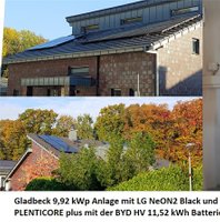 Gladbeck 9,92 kWp mit LG Modulen Kostal Plenticore plus mit BYD Hochvoltbatterie